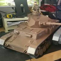 One 12th Scale Mezco WWII Panzer Captain (Battlefield) Custom Action Figure