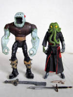 Cap'n Snakebeard (Cthulhoid Pirate) & Firstmate (Cthulhoid Dagon Brute Pirate) (Horror) Custom Action Figure [Front View]