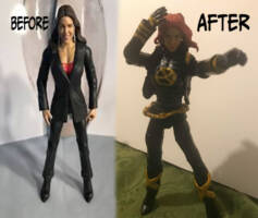 Jean Grey (Grant Morrison run) (Marvel Legends) Custom Action Figure [Before and After]