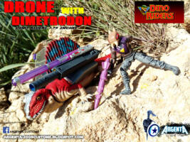Drone with Dimetrodon; Dino Riders 3.75 (Dino Riders) Custom Action Figure