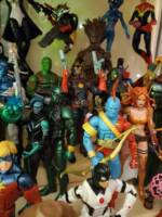 Yondu (Marvel Legends) Custom Action Figure [on display with other Guardians]