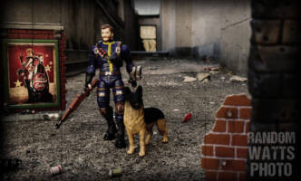 Fallout 76 Vault Dweller (Fallout) Custom Action Figure [Figure with dog]