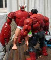 Crablante - One Punch Man (One Punch Man) Custom Action Figure [comparing with the Red Hulk figure]