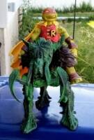 Michaelangelo dressed as Robin teamed up with Beast Boy hellish steed transformation (DC Universe) Custom Action Figure