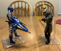 Blue Dino Thunder Ranger Super Dino Mode (Power Rangers) Custom Action Figure [Blue Dino Thunder Ranger Super Dino Mode vs. Mesogog]