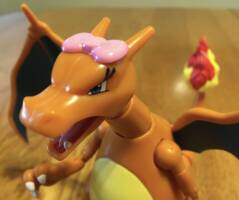 Charla the Charizard (Pokemon) Custom Action Figure [View of her head from her left.]