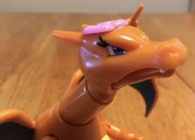 Charla the Charizard (Pokemon) Custom Action Figure [View of her head from her right.]