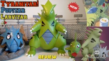 Tyranitar Pupitar Larvitar pokemon (Pokemon) Custom Statue / Bust