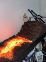 Mustafar scene from ROTS (Star Wars Episode III) Custom Diorama / Playset