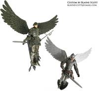 Fallen Angel Vs. Archangel Michael (Mid-Air Battle Scene) (DC Universe) Custom Action Figure