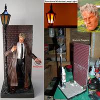 HELLBLAZER John Constantine W/ Grimy London Street Scene (Sandman) Custom Action Figure