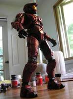 Red 12 Inch Spartan (Halo) Custom Action Figure