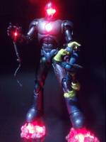 Electronic Sentinel with Custom Electronic Flame  Base (X-Men) Custom Action Figure