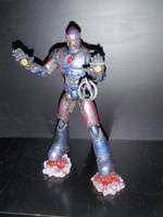 Electronic Sentinel with Custom Electronic Flame  Base (X-Men) Custom Action Figure