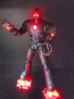 Electronic Sentinel with Custom Electronic Flame  Base (X-Men) Custom Action Figure