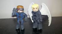 X-Men Movie Minimates Cyclops and Angel (Minimates) Custom Miniature / Figurine