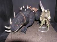 Forest Tusken and His Companion Thornback, One the Jungle Planety of Tatooine (Star Wars) Custom Action Figure