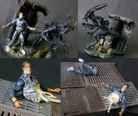 Alien Diorama: Queen W/ Bishop (Aliens) Custom Diorama / Playset