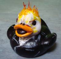 Ghostrider Ducky (Marvel) Custom Miniature / Figurine