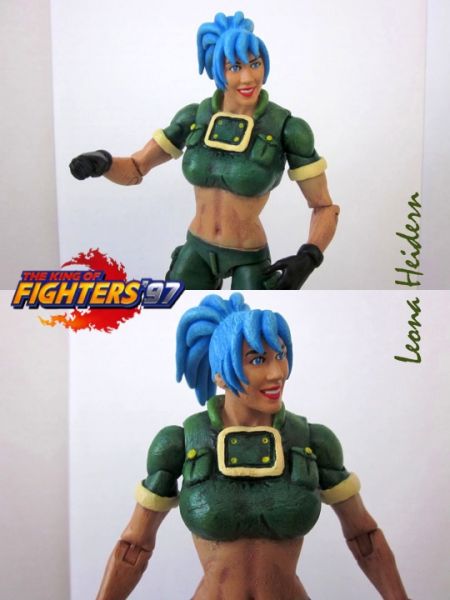 King of Fighters Leona Heidern Rainbow Foil Holo Anime Figure Art Card  Silver