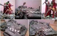 The Avengers: New York Battleground Diorama/Stand (Marvel Select) Custom Diorama / Playset