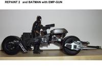 Batman + Batpod + EMP-GUN (DARK KNIGHT RISES) REPAINT (Batman) Custom Action Figure