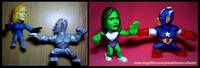 Mini Deadpool, Cap, She Hulk (Marvel) Custom Action Figure