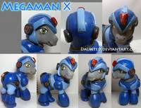 Custom Mega Man X OOAK My Little Pony (Megaman) Custom Action Figure