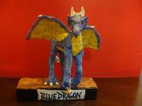 Blue Dragon with Magic Wand (Misc) Custom Miniature / Figurine