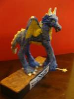 Blue Dragon with Magic Wand (Misc) Custom Miniature / Figurine