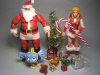 Prince Adam as "Santa", Adora, and Relay (Masters of the Universe) Custom Action Figure
