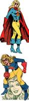 LIBERTY BELL I Libby Lawrence All-Star Squadron Removable Cape (Adult Swim) Custom Action Figure