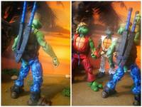 Teenage Mutant Street Fighter Turtles..Guileonardo (Teenage Mutant Ninja Turtles) Custom Action Figure