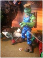 Teenage Mutant Street Fighter Turtles..Guileonardo (Teenage Mutant Ninja Turtles) Custom Action Figure