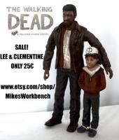 Lee Everett and Clementine from Telltale's the Walking Dead (Walking Dead) Custom Action Figure