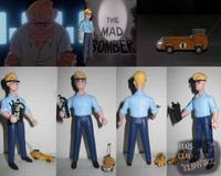 The Mad Bomber ( Bruce Timm ) (Batman Animated) Custom Action Figure