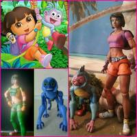 Dora the World Explorer and Boots (Dora the Explorer) Custom Action Figure