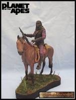 Gorilla on Horse Back (Planet of the Apes) Custom Diorama / Playset