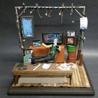 The Jokers Office + Joker Figure (Batman - Arkham Origins) Custom Diorama / Playset