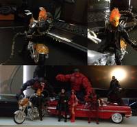 Ghost Rider with Flaming Skull Hellcycle (Marvel Universe) Custom Action Figure