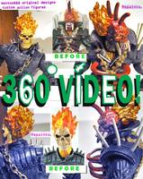 360 Degree Video of Ghost Rider, Vengeance, and Motorcycle Repaints (Marvel Legends) Custom Action Figure