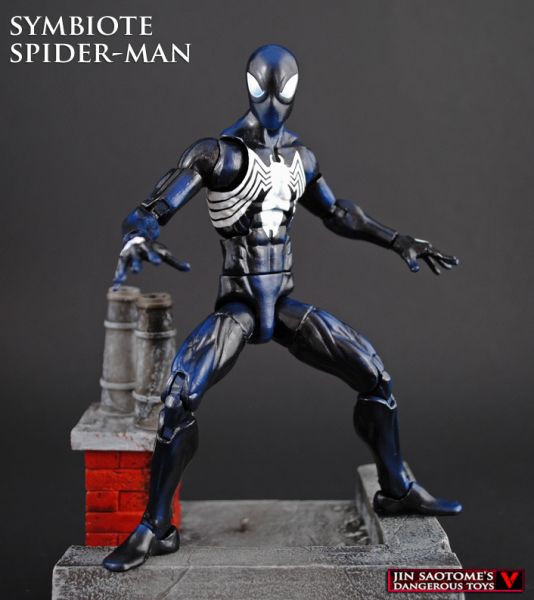 Spider-man Marvel Legends Style Black Venom Symbiote Custom Action