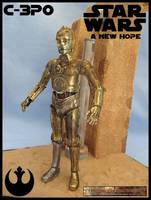 C-3po (Star Wars) Custom Diorama / Playset