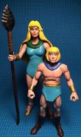 Tara and Dorno of the Herculoids (Masters of the Universe) Custom Action Figure