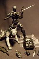 6" Snake Eyes V2 and Super Pose-Able Wolf (G.I. Joe) Custom Action Figure