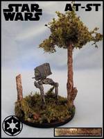 AT-ST Micro Machine (Star Wars) Custom Diorama / Playset