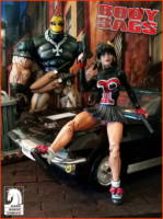 Clownface and Panda (Legendary Comic Book Heroes) Custom Action Figure
