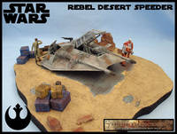 Rebel Desert Speeder (Star Wars) Custom Diorama / Playset