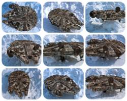 1979 Kenner Millennium Falcon Derelict Custom (Star Wars) Custom Vehicle [abandoned on Hoth]