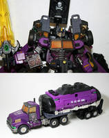 Shattered Glass Optimus Prime with Battle Tanker (Transformers) Custom Action Figure